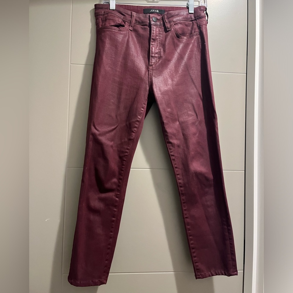 Joe’s Jeans Burgundy Faux Leather Pants
